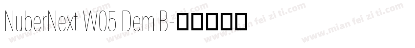 NuberNext W05 DemiB字体转换